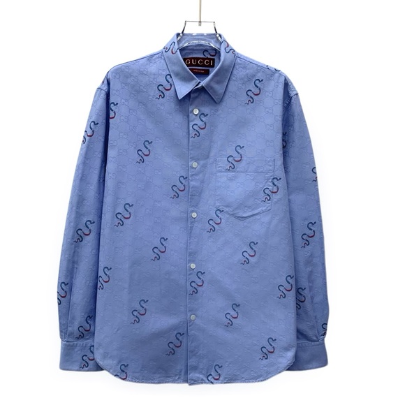 Gucci Blue Men's Shirt - Picture 1 of 7